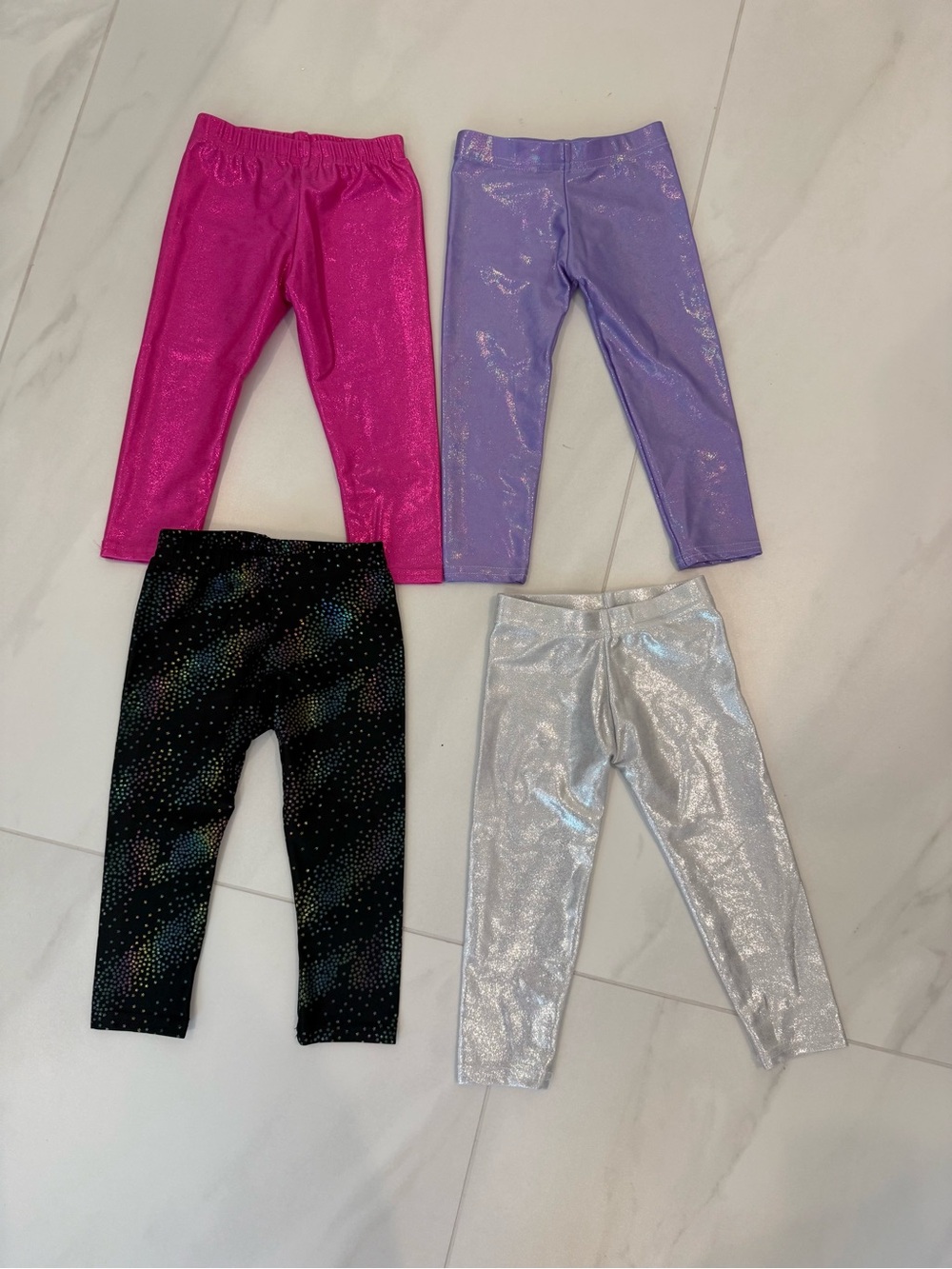 Dori Creations - 4-Pack Girls Shiny Leggings 2T